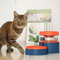 1L Automatic Feeding Bowls 2 In 1 Cat Automatic Drinking Feeder Dog Neck Protector Food Water Dispenser Supplies