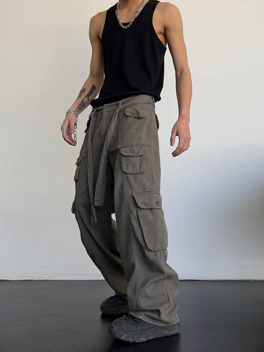 yipinyouyou-retro-casual-large-pocket-cargo-pants-high-waisted-loose-straight-hanging-wide-leg-trousers-men-s-cargo-pants