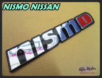 nismo NISSAN EMBLEM BADGE LOGO STICKER "CHROME" (size 15.5x3 cm.) #โลโก้ สติ๊กเกอร์ ข้อความ nismo สีโครเมี่ยม พร้อมกาวติด