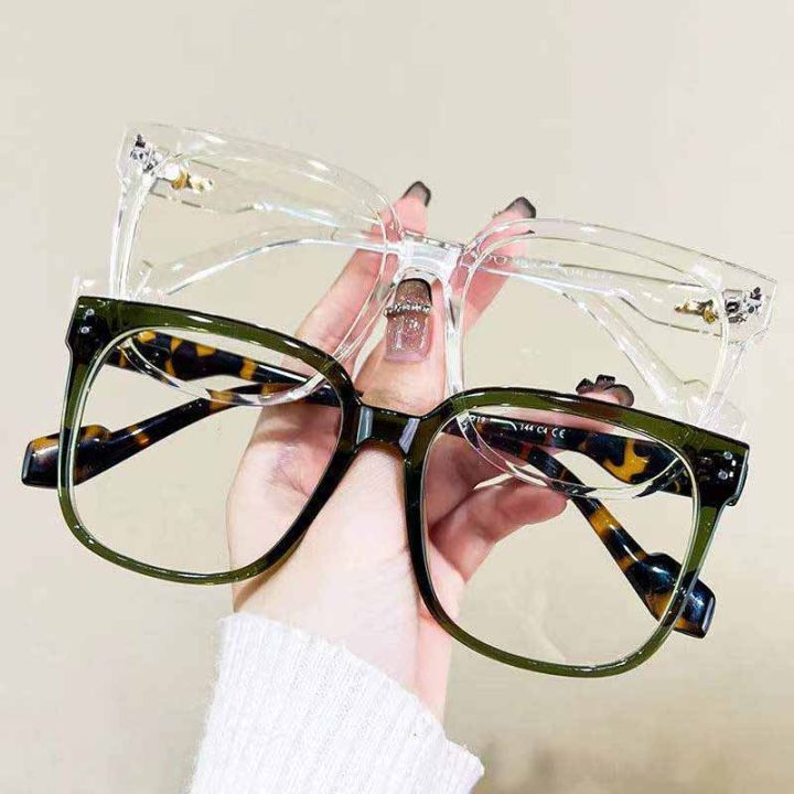 computer-optical-eyewear-anti-radiation-glasses-transparent-lens-women-round-anti-blue-eyeglasses-replaceable-lens-male-plain-gm-mirror-glasses-female-korean-big-face-flat-mirrors-myopia-glasses-frame