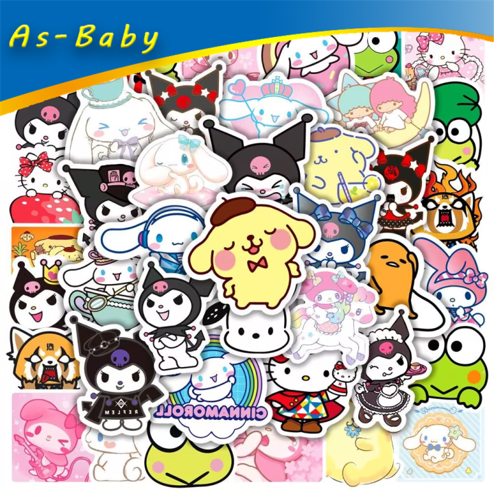 100 Sanrio sticker library rice cartoon sticker cartoon student ...