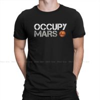 Men Occupy Space Planet white  T Shirt Mars 2020 Perseverance Rover Exploration Pure Cotton Tops Novelty Short Sleeve Tees 4XL 5XL 6XL