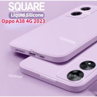 A38 Oppo เคสโทรศัพท์แบบที่มีของของเหลวสี่เหลี่ยม4G 2023สำหรับ A38 Oppo 38A ฝาหลังนิ่มกันกระแทกปลอกซิลิโคน38 OppoA38 2023 4G 5G