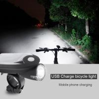 ไฟชุดไฟจักรยาน MTB LED 2ชิ้น,USB กันน้ำมี4โหมดไฟท้ายไฟหน้าเตือนภัย