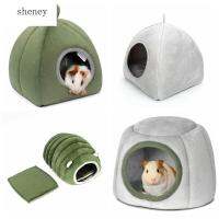 SHENEY บ้านแฮมสเตอร์ผ้ากำมะหยี่นุ่มอุ่นสบายสำหรับเครื่องร่อนน้ำตาลชินชิลล่าเต็นท์สัตว์เลี้ยงเตียงถ้ำ