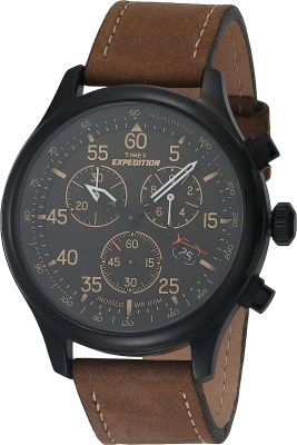 Timex Mens Expedition Field Chronograph Watch Brown/Black