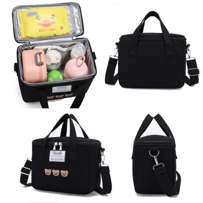 hot！【DT】❏  Buggy Mother Baby Diaper Embroidery Thermal Insulation Food Storage  Bento