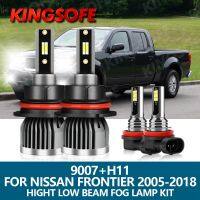 4Pcs LED Headlight 9007 H11 Car Light 26000Lm 110W CSP Chips Hight Low Beam Bulbs Fog Light Kit For Nissan Frontier 2005-2018