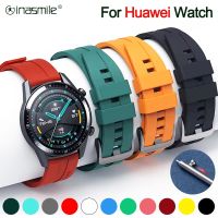 Tali silikon 22mm untuk Huawei GT 2 3 46mm tali gelang untuk jam tangan Huawei 3 GT2 Pro GT2e Magic2 pola sepak bola