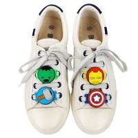 2022 Disney Marvel ของเล่น SpidermanPVC Shoelace หัวเข็มขัดของเล่น DIY สำหรับเด็ก SpidermanHulk CaptainAmerica ของขวัญคริสต์มาสสำหรับเด็ก