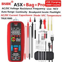 BSIDE USB Charge Smart Digital Multimeter Auto Range AC DC Current Voltage Tester True RMS Non Contact Voltage Meter Multimetre Electrical Trade Tools