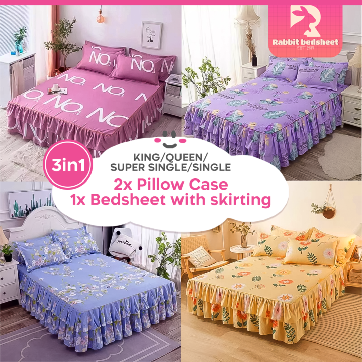 3 IN 1 QUEEN/KING/SUPER SINGLE/SINGLE Size High Quality Premium COTTON