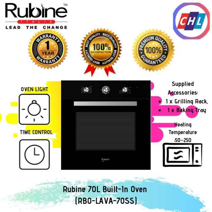 Rubine 70L BuiltIn Oven (RBOLAVA70SS) (Ready Stock) Lazada