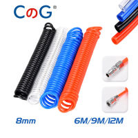 CG 8x5mm Polyurethane PU Air Compressor Hose Tube 6M 9M 12M Pneumatic Hose for Compressor Flexible Air Tool With Connector