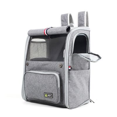 ☑ Dog Cat Carrier Backpack Mesh Breathable Foldable Pet Travel Bags for Small Dogs Cats Pet Backpack Bag for Hiking Travel Camping