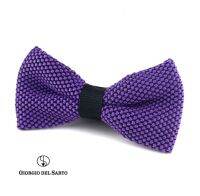 GIORGIO DEL SARTO Knitted Fabric One-Fold Bow Tie โบว์ไทผ้าถักหนึ่งจีบ