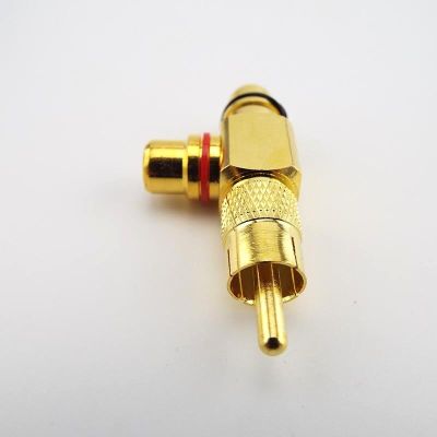；【‘； 3 Way  Plated RCA Male To 2 Female RCA Splitter Adapter Copper AV Video Audio T Plug RCA Plug R Connector