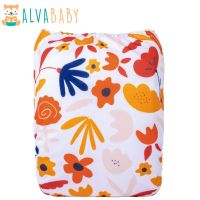 ALVABABY New Designed Cloth Diaper for Baby Reusable Washable Cloth Nappy with 1pc Insert Fit 3-15kg Baby