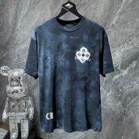 High Quality Chrome Heart Official Website CH Washed Cotton T-Shirt Short Sleeve Male Half Sleeve