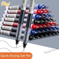 【Ready Stock】 ☽✵☎ C13 [Ready Stock] 0.5mm Black/Red/Blue Straight Liquid Quick-Drying Gel Pen Office Signature Pen