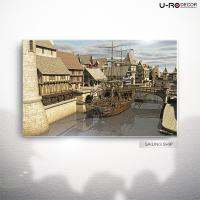 U-RO DECOR รุ่น SAILING SHIP ภาพพิมพ์ ขนาด 80x50 ซม.