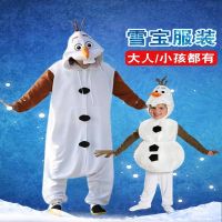 original Disney Frozen adult snow treasure cosplay costume snowman dress up jumpsuit Halloween clothes winter
