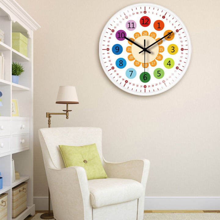 【QNAIT】Small Digital 3d Cute Wall Clock Living Room Modern Children