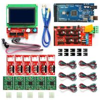 ชุดเครื่องพิมพ์ Cnc 3d สำหรับ Arduino Mega 2560ทางลาด R3 1.4คอนโทรลเลอร์ Lcd 12864สวิตช์จำกัด6ตัวจะสิ้นสุดลง5 A4988สเต็ปเปอร์ไดรเวอร์