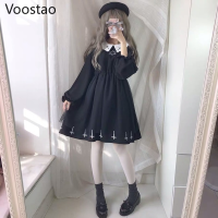 Gothic Lolita Dress Women Harajuku Streetwear Cross Cosplay Party Dress Japanese Soft Sister Star Tulle Dress Cute Girl Vestidos