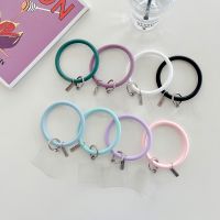 Silicone Wristbands Ring Circle Bracelet Phone Charm Lanyards Phone Strap for Mobile Phone Keychain Anti-Lost Cell Phone Lanyard