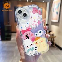 เคส Apple Iphone 14 Pro Max 14 Plus 13 Pro Max 12 Pro Max 11 Pro Max 3D การ์ตูนแฟชั่น Hello Kitty น่ารักเคสโทรศัพท์โปร่งใสนิ่มป้องกันการกระแทกฝาหลัง