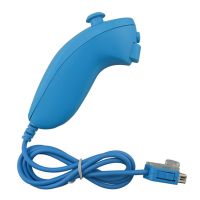 10PCS Remote Video Game Controller Handle Left Hand Nunchuck Controller for W-i-i Light blue Gamepad