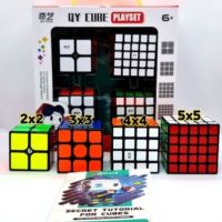 รูบิค 3 X 3 Rubiks Cube รูบิคBoxset4ลูก#2x2-3x3-4x4-5x5พร้อมคู่มือการเล่นทุกรุ่น ของเล่นเด็กสุดฮิต สร้างสมาธิ พัฒนาทักษะ