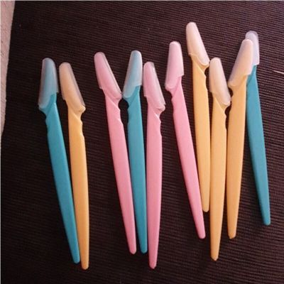 ‘；【。- 10 Pcs Small Professional Trimmer Safe Blade Shaping  Eyebrow Blades  Hair Removal Scraper Shaver Makeup Beauty Tools