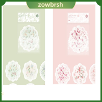 ZOWBRSH สีชมพูอมชมพู กระดาษลูกไม้ปัก สีเขียวอ่อน กระดาษวินเทจ กระดาษตกแต่งบ้าน ศิลปะกระดาษ ดีไอวาย