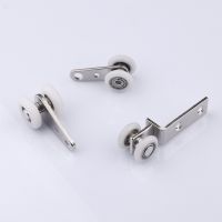 10PCS 45x19mm Metal Bearing Pulley Block with Two Plastic Wheel for Wardrobe Cupboard Window Cabinet Sliding Doors