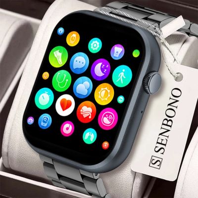 ZZOOI SENBONO New 1.83inch Smart Watch Men Women 2023 Sport Fitness BT Dial Call Watches IP68 Waterproof Smartwatch For Android IOS