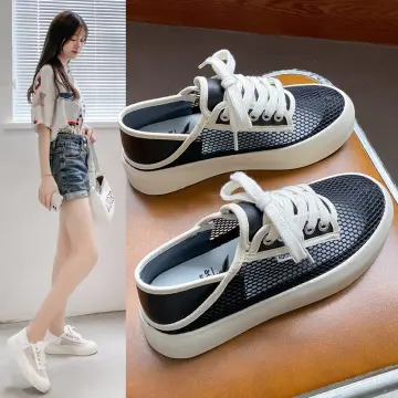 2022 New Women Sneakers Luxury Brand Design Lace Up Platform Fashion Free  Shipping Run Leather Mesh Breathable Vulcanized Shoes