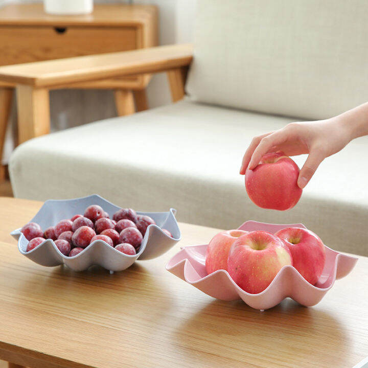 Nordic plastic fruit bowl home dessert living room modern creative
