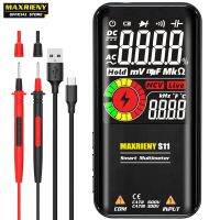 【LZ】 MAXRIENY Multímetro Digital A10 S11 9999 Smart DC AC Capacitor de Tensão Diodo Ohm NCV Hz Tester DMM com Bateria Recarregável