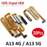 20Pcs ต้นฉบับสําหรับ Samsung Galaxy A13 5G 4G Fingerprint Sensor Scanner Touch ID Connect ปุ่มโฮมเมนบอร์ด Flex Cable