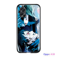 เคสใส่โทรศัพท์เคสปลอกกันกระแทกนิ่มลายอนิเมะสุดหรูสำหรับ OPPO A38 A18ซาสึเกะคาคาชิ