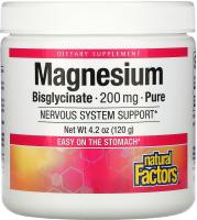 [Exp2025] แมกนีเซียม Natural Factors Magnesium Bisglycinate Pure 200 mg (120 g)