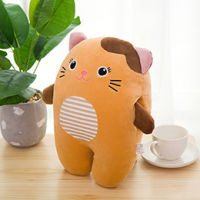 Animals Long Bolster Plushie Toy Soft Stuffed Striped DinosaurPigPandaCat Pillow Kids Adults Sleeping Friend Gift 5 Sizes