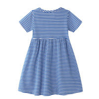 【cw】 Childrens 2022 Summer Short Sleeve Dress Young and Little Girls Short Skirt Parent-Child Dress New Fashionable Skirt Dropshipping ！