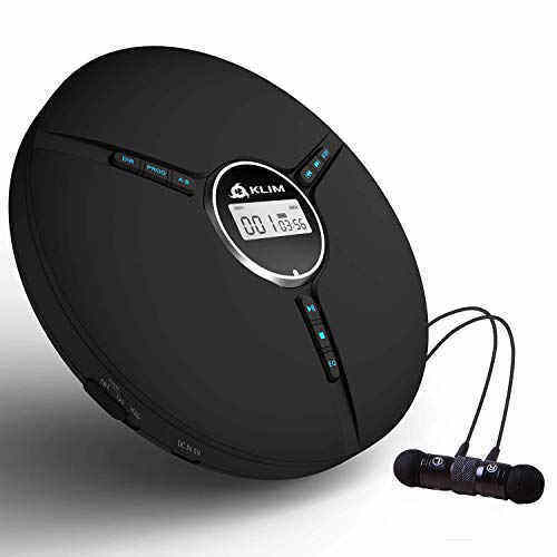 KLIM Discman Portable CD Player with a Builtin Battery [New 2022 Version] + Ideal Car CD Player