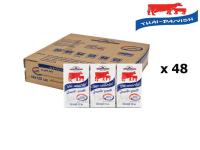 ไทยเดนมาร์คนมยูเอชที นมไทยเดนมาร์คไม่ผสมนมผง รสจืด ผลิตจากนมวัวแท้ 100%  โปรตีนสูง 125 มล (แพ็ค 48 กล่อง) UHT milk Thai- Denmark
