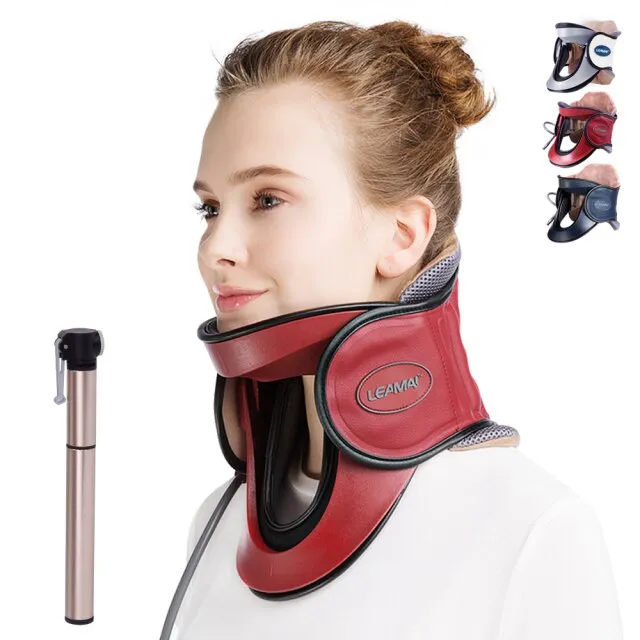 LEAMAI Newest Cervical Neck Traction DeviceAdjustable Inflatable Neck