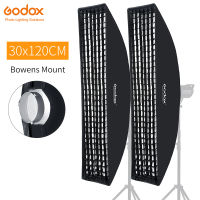 Godox 2Pcs 12inch*47inch 30x120cm  Bowens Mount Honeycomb Grid Strip Square Soft Box for Photography Studio Flash