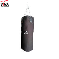 VIVA กระสอบทราย ผ้า Canvas พร้อมอัดกระสอบ - สีดำ รุ่น Training Bag ขนาด 40x100 ซม.(พร้อมโซ่เหล็กแขวน)